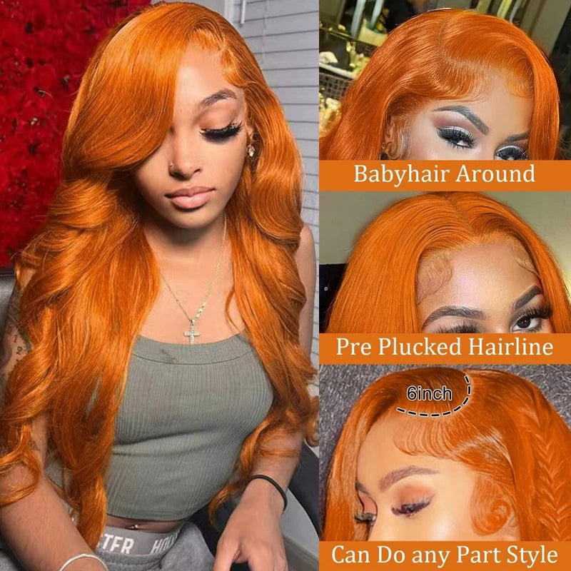 Burnt Ember Body Wave Lace Wig